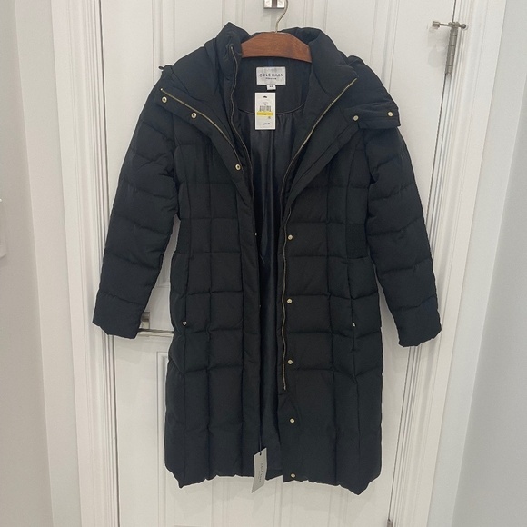 Cole Hann Signature Puffer Jacket Size M, NWT, Black - Picture 10 of 10